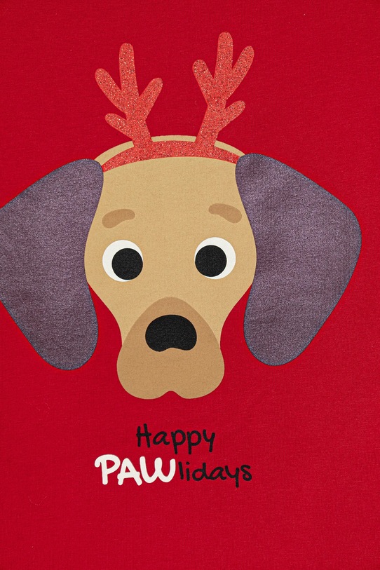 Deklice Otroška pižama United Colors of Benetton 3DKE0P07Z.G.Season.9BYA rdeča