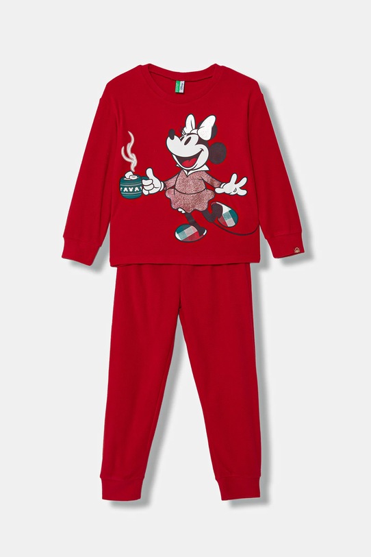 United Colors of Benetton piżama dziecięca komplet czerwony 3I470P09M.G.Seasonal
