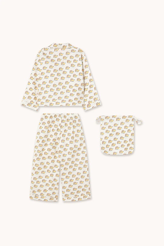 Tinycottons piżama bawełniana dziecięca DOGS SET AW25.348 biały AW25
