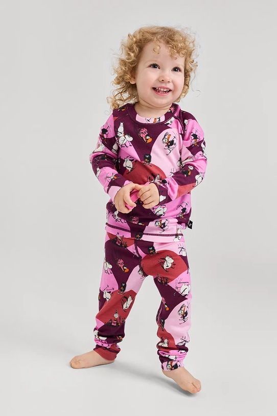 Reima lenjerie de corp functionala pentru copii Moomin Trivsam Planet friendly roz 5200021B.9BYA