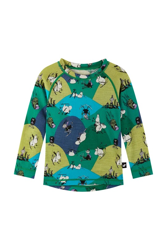 Reima bielizna funkcyjna dziecięca Moomin Trivsam zielony 5200021B.9BYA