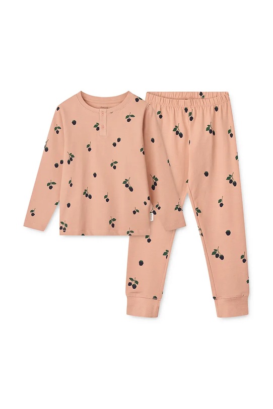 Liewood piżama dziecięca Wilhelm Printed Pyjamas Set LW20361.9BYA pomarańczowy AW25