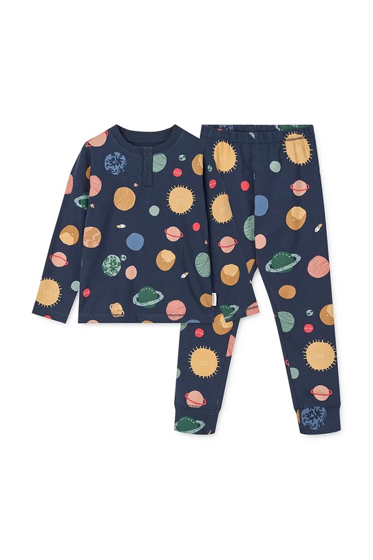 Liewood piżama dziecięca Wilhelm Printed Pyjamas Set komplet granatowy LW20361.9BYA