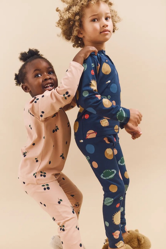 Liewood piżama dziecięca Wilhelm Printed Pyjamas Set LW20361.9BYA granatowy