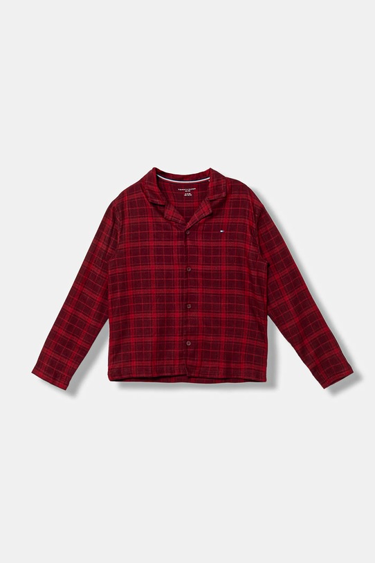 Dětské pyžamo Tommy Hilfiger UK0UK00089.9BYA červená AW25