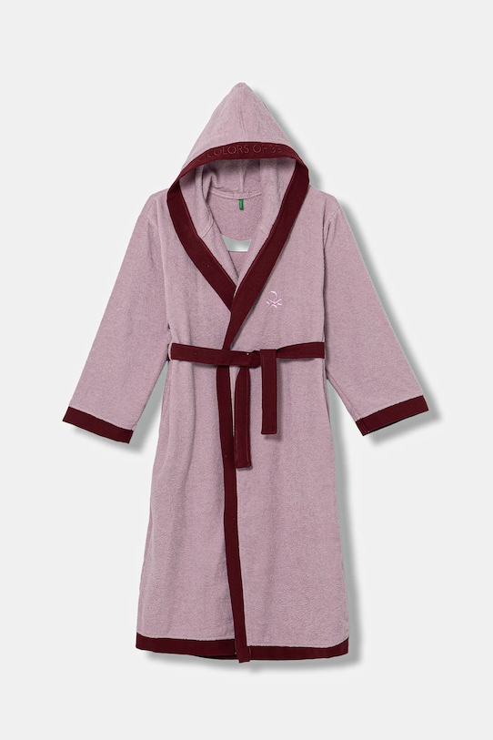 Дитячий бавовняний халат United Colors of Benetton Planet friendly рожевий 6ORD0800R.G.seasonal