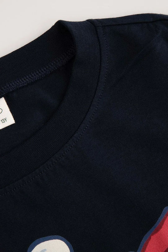 Deklice Otroški bombažen pižama komplet Coccodrillo ZC5448101MER mornarsko modra