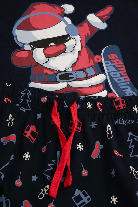 Otroški bombažen pižama komplet Coccodrillo mornarsko modra ZC5448101MER