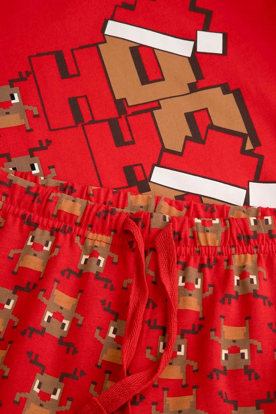 Coccodrillo komplet piżamowy dziecięcy bawełniany czerwony ZC5448102MER