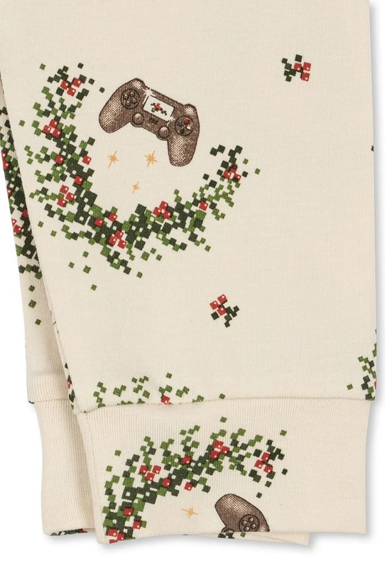 Konges Sløjd piżama dziecięca BASIC BLOUSE/PANTS SET GOTS KS104214.9BYA beżowy