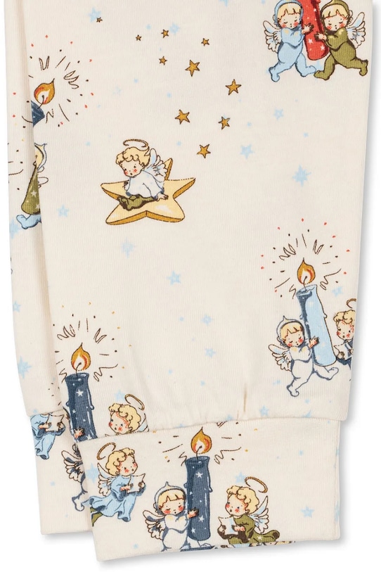 Dječja pidžama Konges Sløjd BASIC BLOUSE/PANTS SET GOTS bež KS104214.9BYA