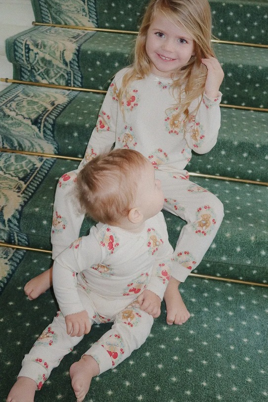 Konges Sløjd piżama dziecięca BASIC BLOUSE/PANTS SET GOTS KS104214.9BYA