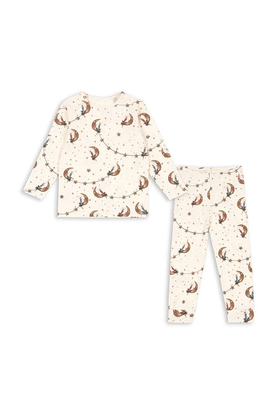 Konges Sløjd piżama dziecięca BASIC BLOUSE/PANTS SET GOTS KS104214.9BYA beżowy AW25