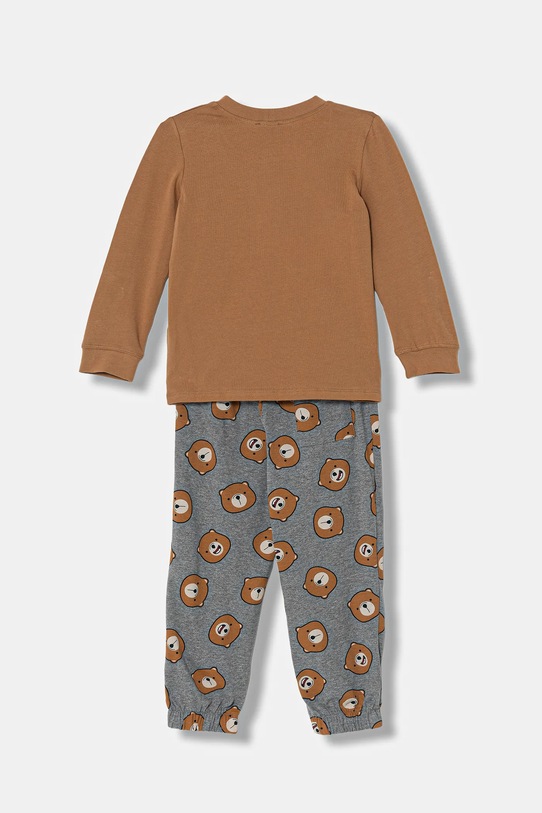 United Colors of Benetton piżama dziecięca 2-pack 3DKE0P09G.G.Seasonal brązowy AW25