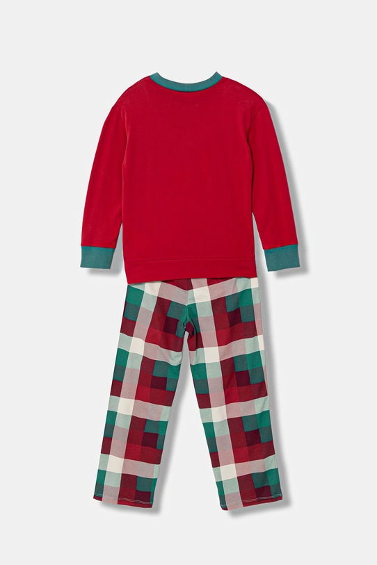 United Colors of Benetton piżama bawełniana dziecięca 3P050P09K.G.Seasonal czerwony AW25