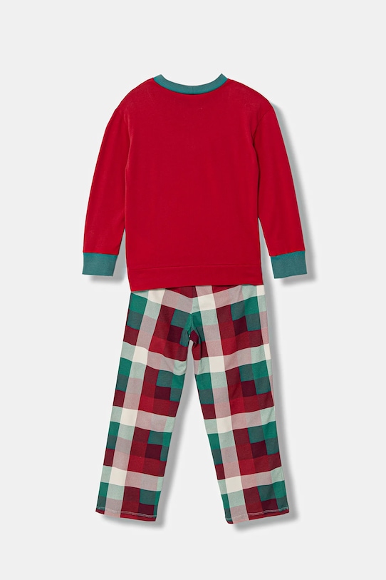 United Colors of Benetton piżama bawełniana dziecięca 3P050P09K.G.Seasonal czerwony AW25