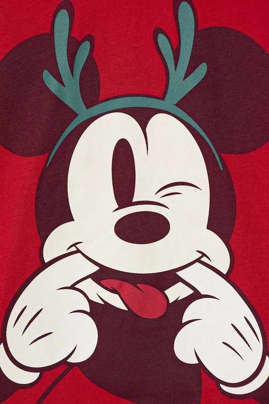 United Colors of Benetton piżama bawełniana dziecięca czerwony 3P050P09K.G.Seasonal