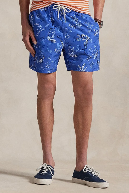 Plavkové šortky Polo Ralph Lauren 710963331 fialová AW25