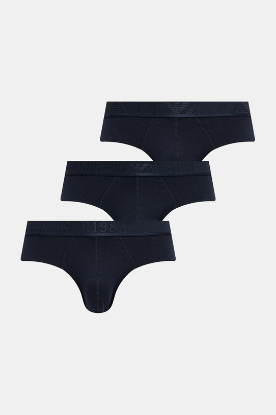 Emporio Armani Underwear slipy 3-pack dzianina granatowy EM000258.AF10780