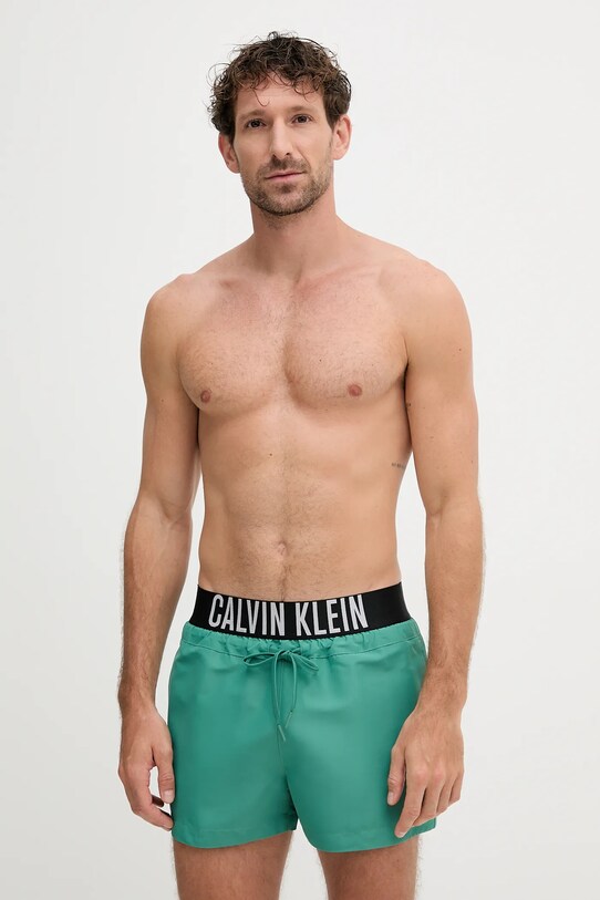 Calvin Klein szorty kąpielowe LV00N61094 zielony AW25
