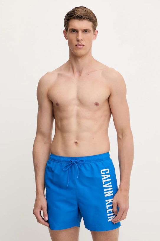 Plavkové šortky Calvin Klein LV00N61092 modrá AW25