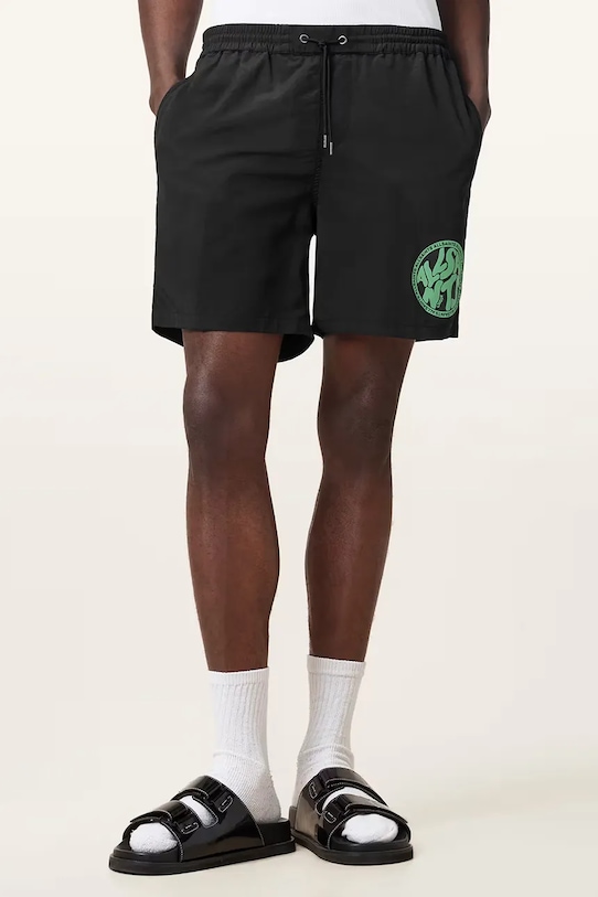 AllSaints pantaloni scurți de baie DISTORTION M019WC negru AW25