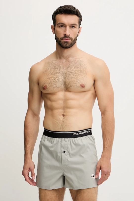 Bavlnené boxerky Karl Lagerfeld 3-pak A3M47007 modrá AW25