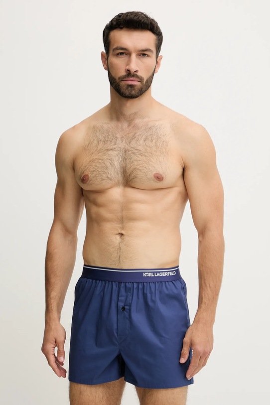 Oblečenie Bavlnené boxerky Karl Lagerfeld 3-pak A3M47007 modrá