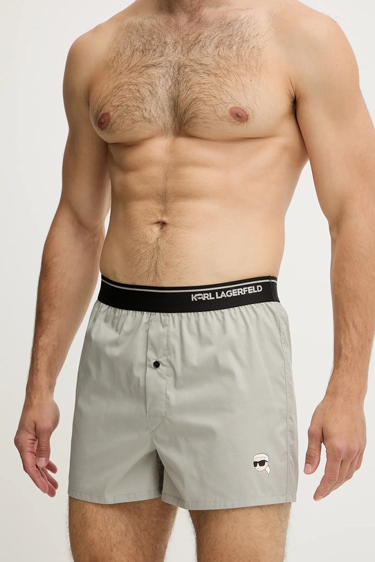 Bavlnené boxerky Karl Lagerfeld 3-pak A3M47007 modrá