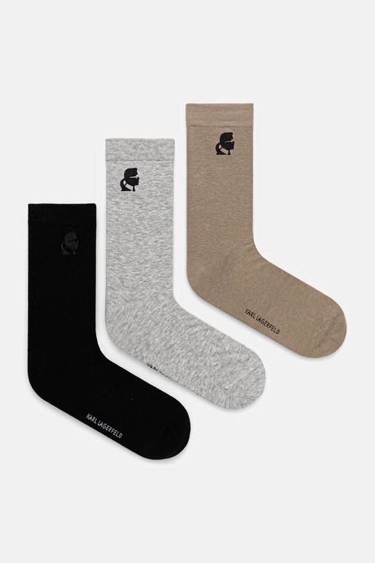 Karl Lagerfeld skarpetki 3-pack skarpetki długie czarny A3M47038