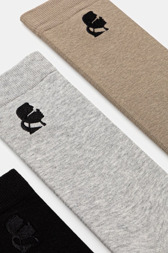 Karl Lagerfeld skarpetki 3-pack A3M47038 czarny AW25