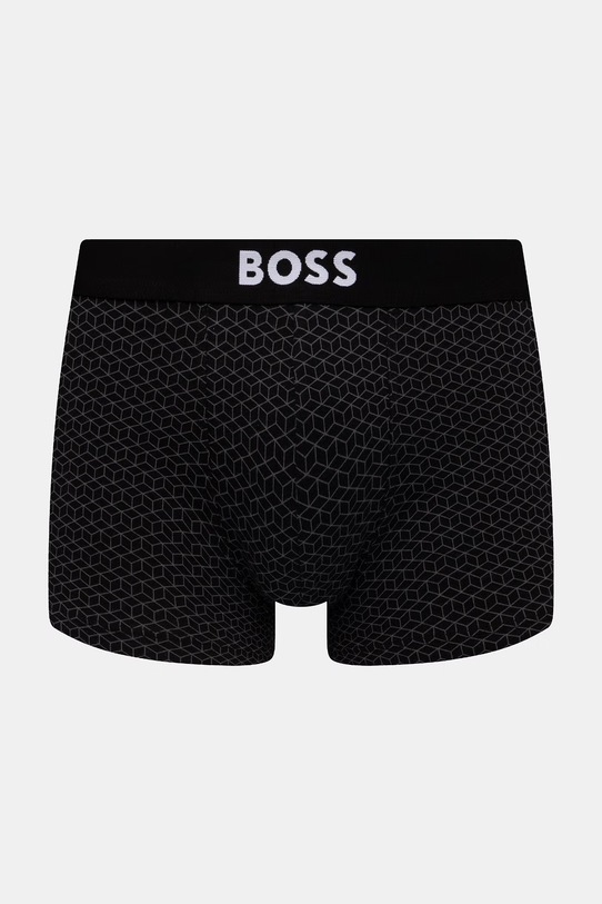 Oblačila BOSS boksarice moške bombažne Trunk 3P BOSS ONE D paket 3 kosov 50549832 siva