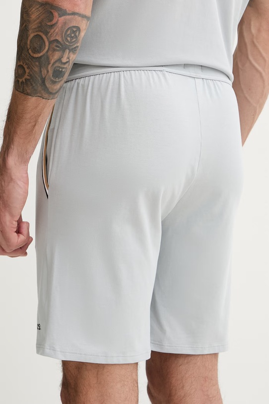 Oblečení BOSS loungewear šortky pánské bavlněné s elastanem Unique Shorts CW 50545942 šedá