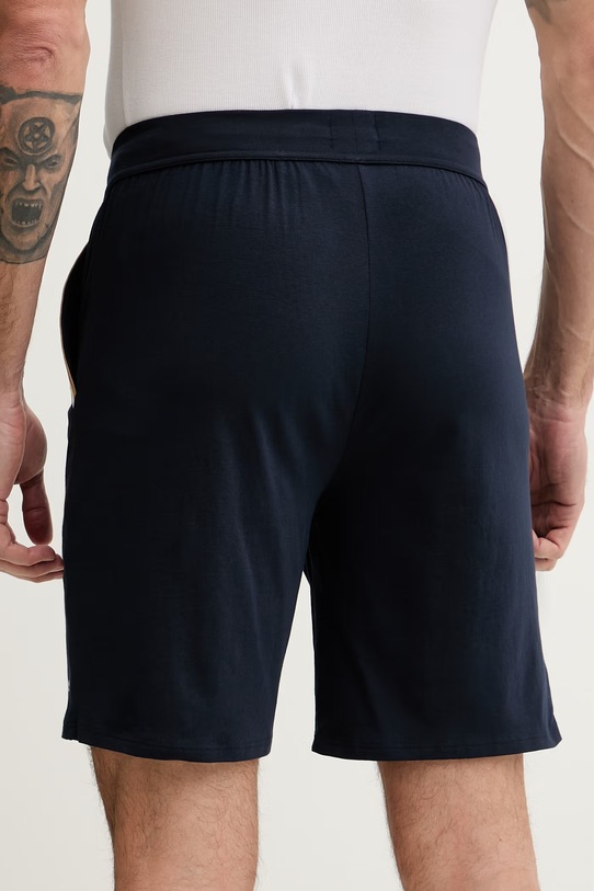 Oblečení BOSS loungewear šortky pánské bavlněné s elastanem Unique Shorts CW 50545942 námořnická modř
