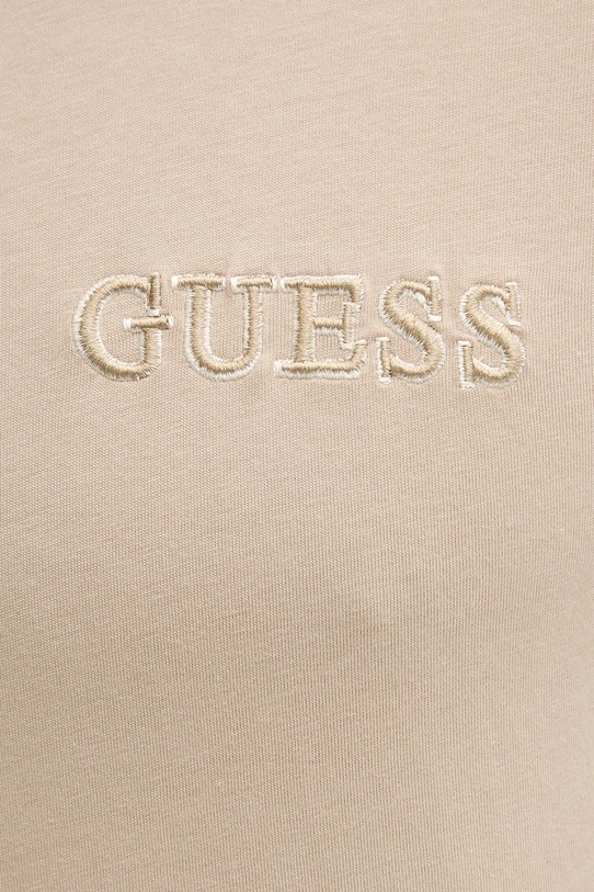 Піжамний бавовняний лонгслів Guess U5RI00.KCAM1 бежевий