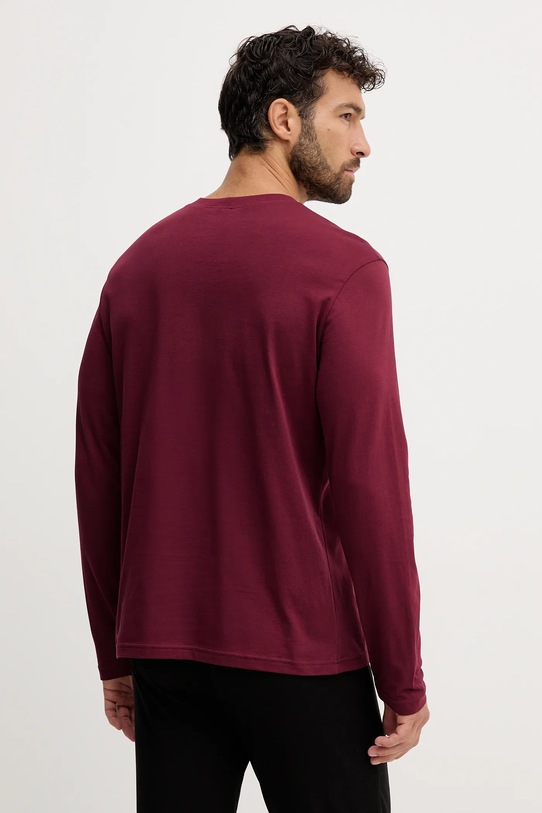 Îmbrăcăminte United Colors of Benetton camasa cu maneca lunga din bumbac 30964M021 burgundia