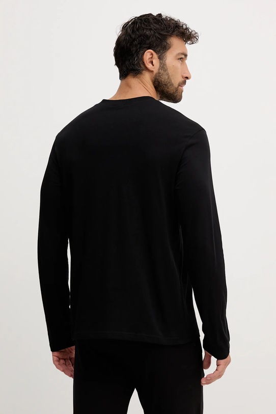 Odzież United Colors of Benetton longsleeve piżamowy bawełniany 30964M021 czarny