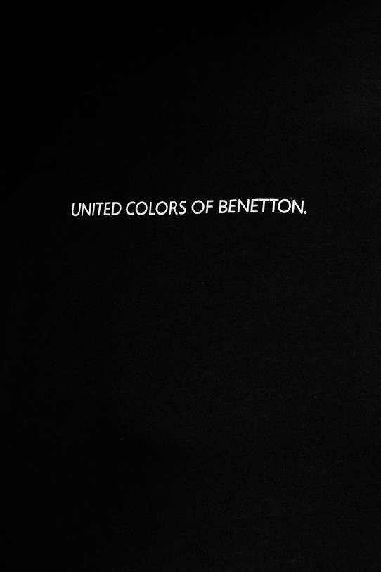 United Colors of Benetton longsleeve piżamowy bawełniany 30964M021 czarny