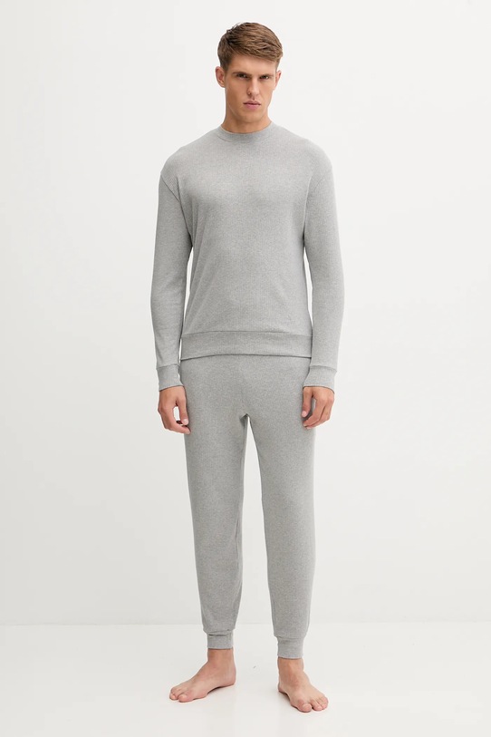 United Colors of Benetton piżama dzianina szary 3PCF4P02X