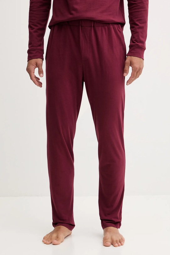 Odzież United Colors of Benetton piżama bawełniana 3VD04P02W bordowy