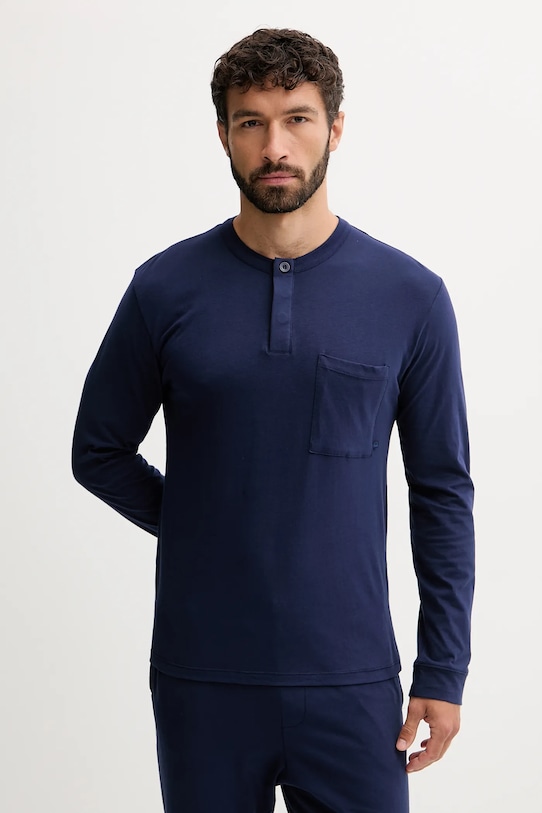 United Colors of Benetton piżama bawełniana 3VD04P02W niebieski AW25