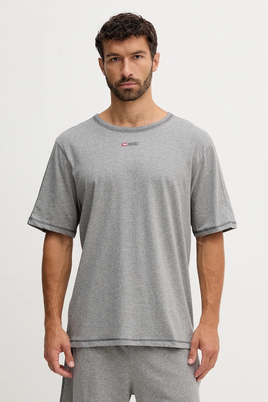 Βαμβακερές πιτζάμες Diesel SET-ADAM-D-CORE A19353.0PJBB γκρί AW25