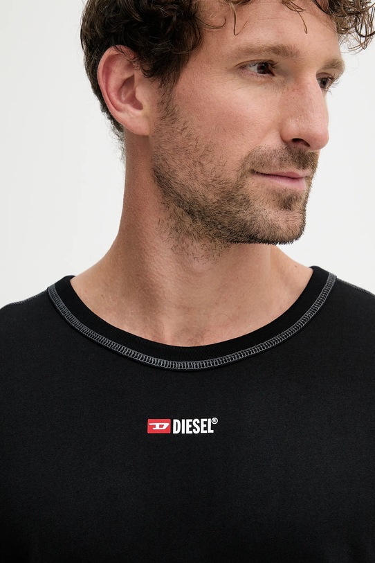 Diesel set de pijama de bumbac SET-ADAM-D-CORE A19353.0PJBB negru