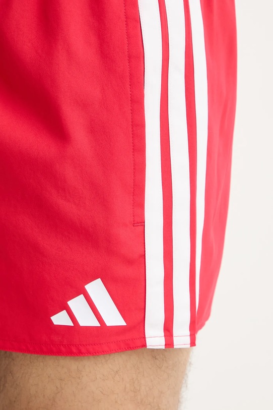 Plavkové šortky adidas 3-Stripes červená JX5023