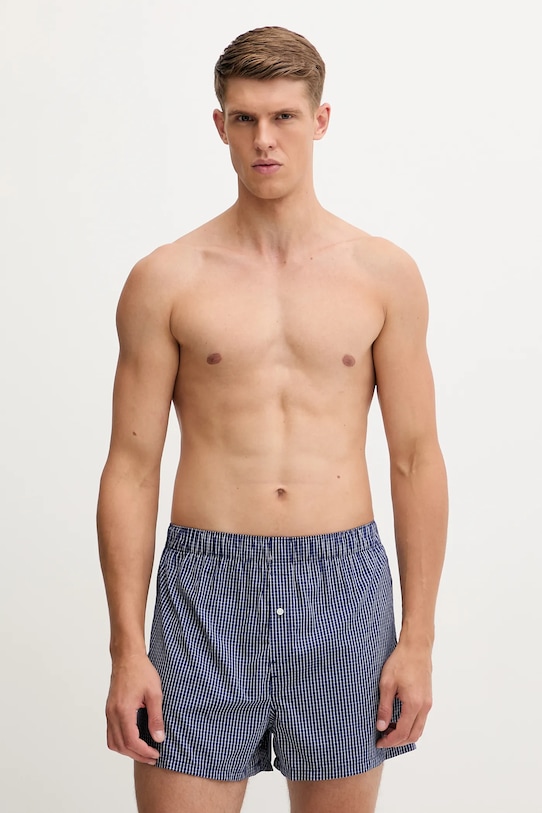 Lacoste bokserki bawełniane 3-pack bawełna granatowy 7H2389