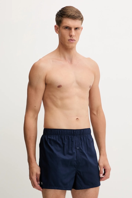 Odzież Lacoste bokserki bawełniane 3-pack 7H2389 granatowy