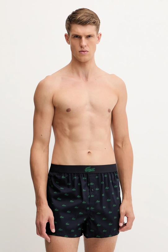 Odzież Lacoste bokserki bawełniane 3-pack 7H4961 zielony