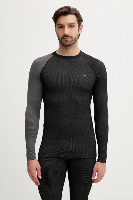 Ρούχα Σετ λειτουργικών εσώρουχων - κολάν και μακρυμάνικη μπλούζα Viking Mounti 500.27.8758 μαύρο