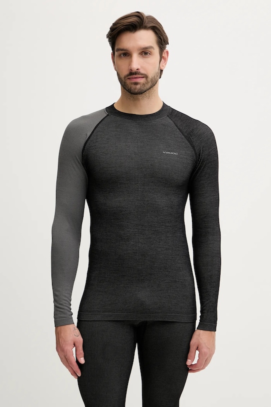 Ρούχα Σετ λειτουργικών εσώρουχων - κολάν και μακρυμάνικη μπλούζα Viking Mounti 500.27.8758 μαύρο