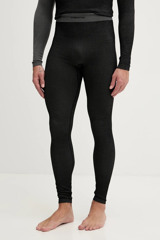 Σετ λειτουργικών εσώρουχων - κολάν και μακρυμάνικη μπλούζα Viking Mounti μαύρο 500.27.8758